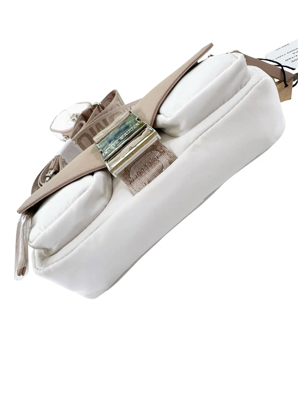 NWT Steve Madden Move Utility Crossbody Bag Cream and Tan With FLAWS - Picture 8 of 14